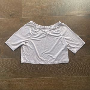 fabletics purple crop top, size XS